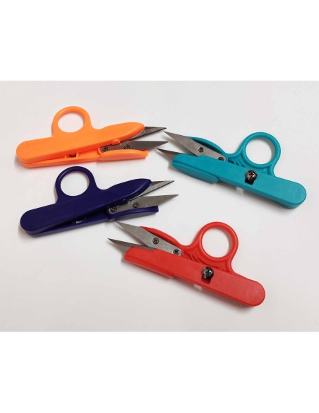 Tijera corta hilos (12 cms) con mango - 4 colores