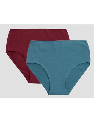 Braga alta lisa algodón "Granate y petróleo"...