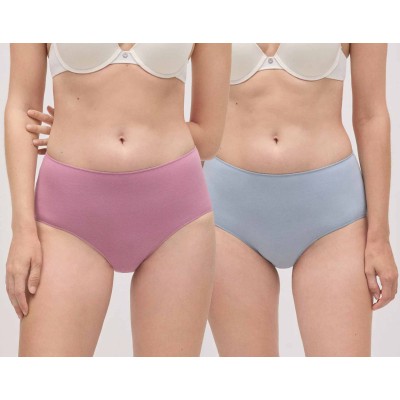 Braga alta lisa algodón "Rosa y azul" (pack 2 uds) 19429 de Ysabel Mora