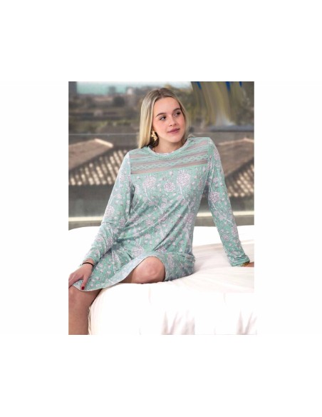 Camisón lencero modal "Wild tulip" PV25479 de Privata