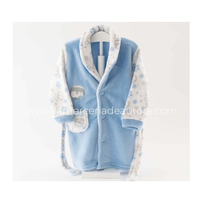 Bata bebé coralina "Pingüino" de Kinanit