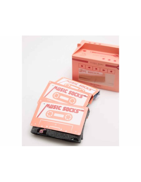 Estuche regalo calcetines mujer "Music Cassetes" (3 pares) 12973 de Ysabel Mora