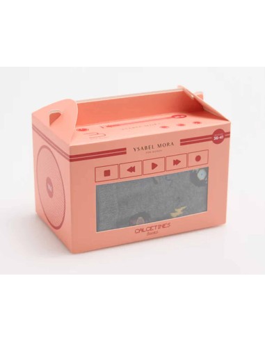 Estuche regalo calcetines mujer "Music Cassetes" (3 pares) 12973 de Ysabel Mora