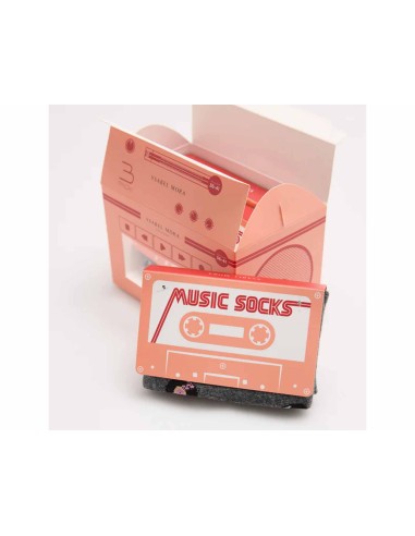 Estuche regalo calcetines mujer "Music Cassetes" (3 pares) 12973 de Ysabel Mora