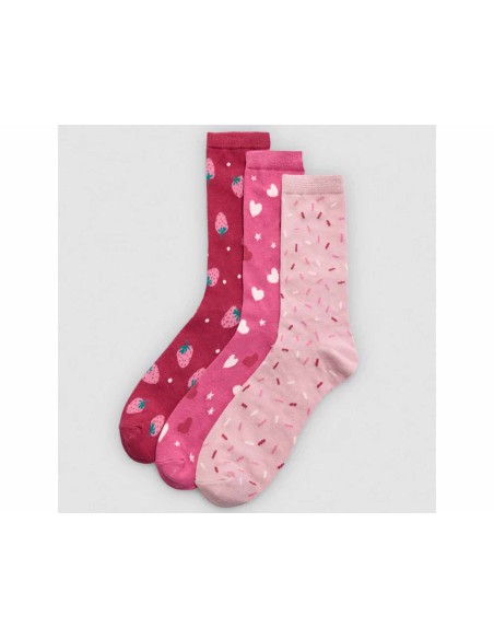 Estuche regalo calcetines mujer "Strawberry muffins" (3 pares) 12972 de Ysabel Mora