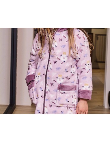 Bata infantil coralina cremallera "Conejita"...