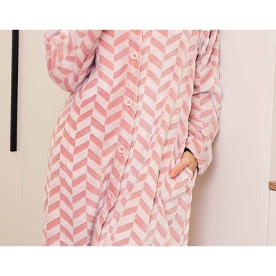 Bata larga mujer coralina abotonada "Espigas" 8610 de... 2