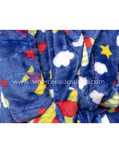 Bata infantil coralina abotonada "Aviones" 8401...