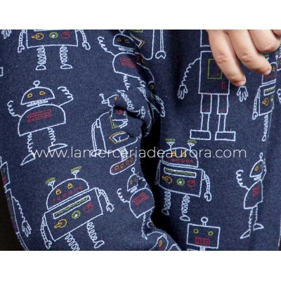 Pijama largo polar infantil "Robots" 2624 de Muslher 2
