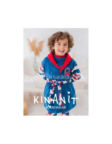 Bata infantil coralina abotonada "Fire car" de...