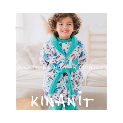 Bata infantil coralina cremallera "Hero" de Kinanit