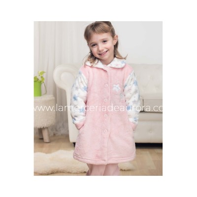 Bata infantil coralina abotonada "The little star" de...