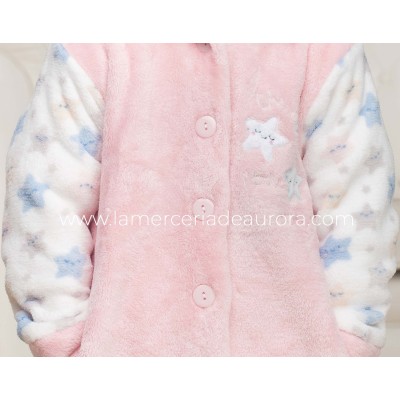 Bata infantil coralina abotonada "The little star" de... 2