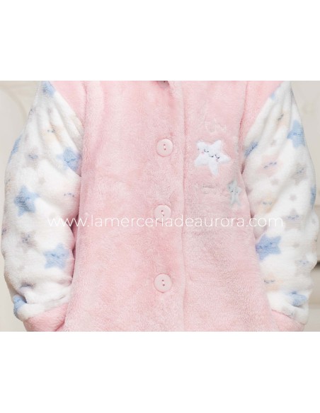 Bata infantil coralina abotonada "The little star" de Kinanit