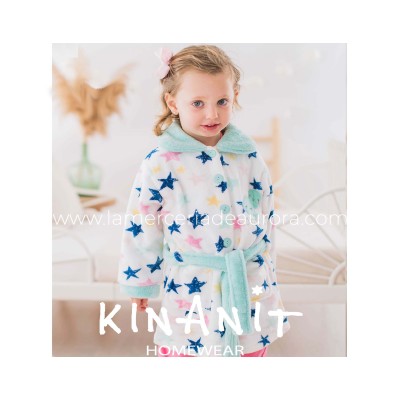 Bata infantil coralina abotonada "Dream" de Kinanit