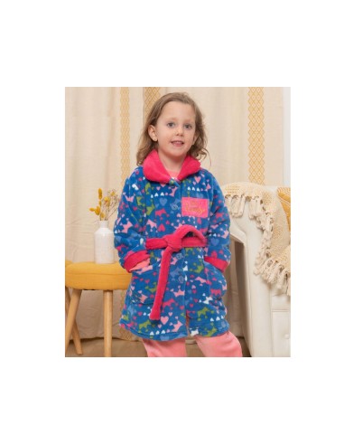 Bata infantil coralina abotonada "Little...