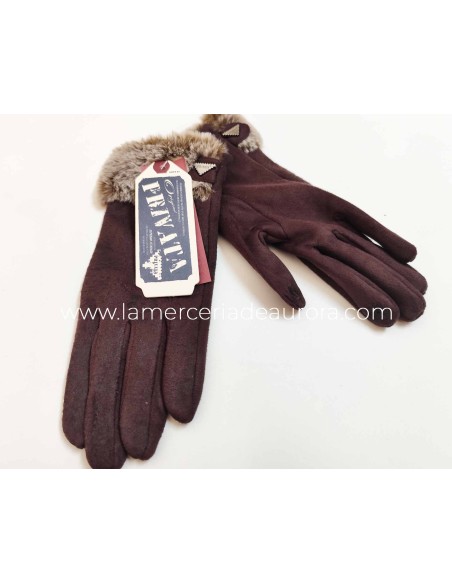 Guantes mujer PRIVATA - MARRÓN