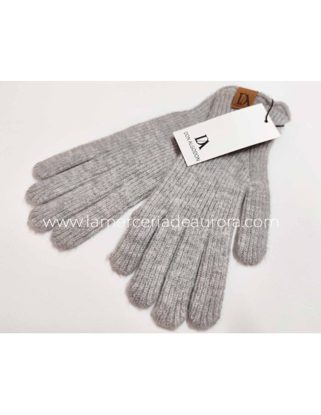 Guantes señora punto canalé Don Algodón - GRIS