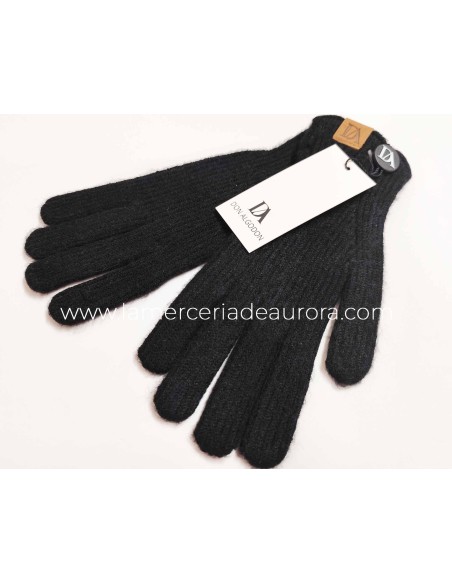 Guantes señora punto canalé Don Algodón - NEGRO