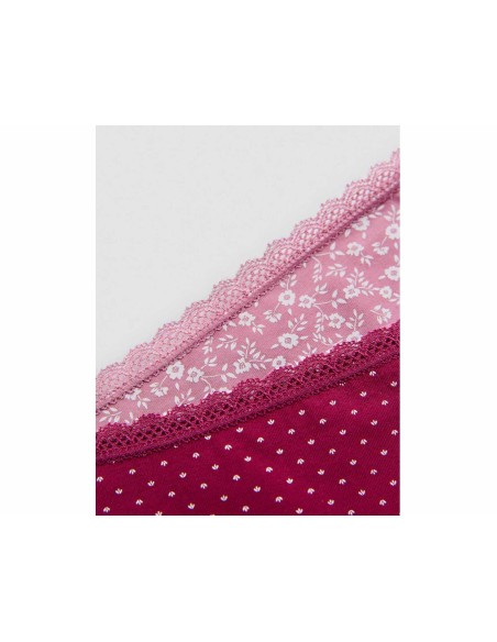 Braga alta algodón fantasía "White flowers" (pack 2 uds) 19475 de Ysabel Mora