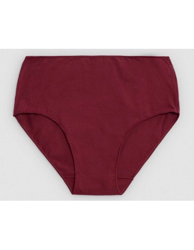 Braga alta lisa algodón "Serene" 19642 de Ysabel Mora - BURDEOS