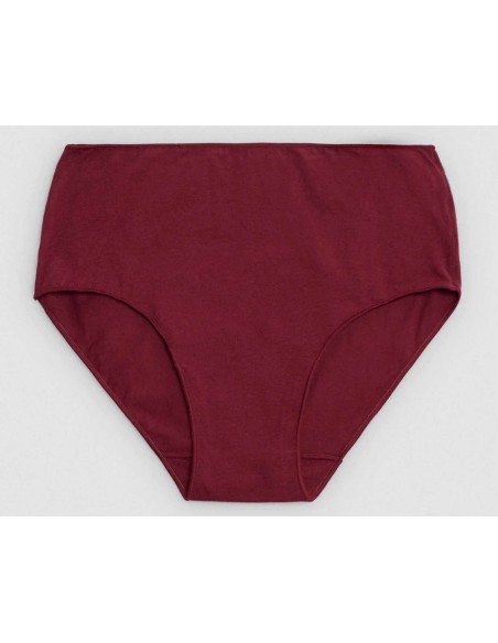 Braga alta lisa algodón "Serene" 19642 de Ysabel Mora - BURDEOS