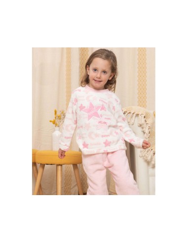 Pijama largo infantil coralina "Sweet dreams" de Kinanit