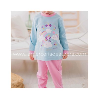 Pijama infantil algodón interlock "3 Little Faires" de Kinanit