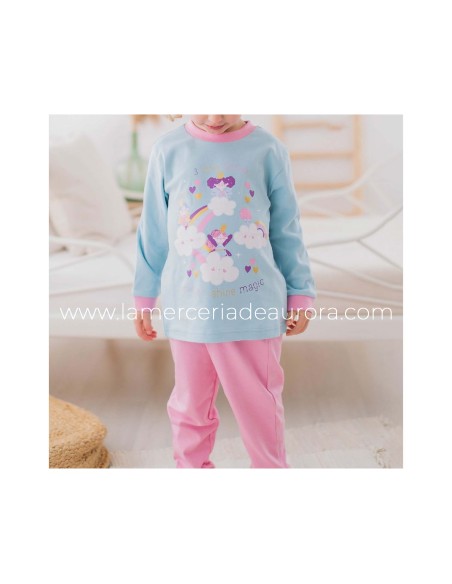 Pijama infantil algodón interlock "3 Little Faires" de Kinanit