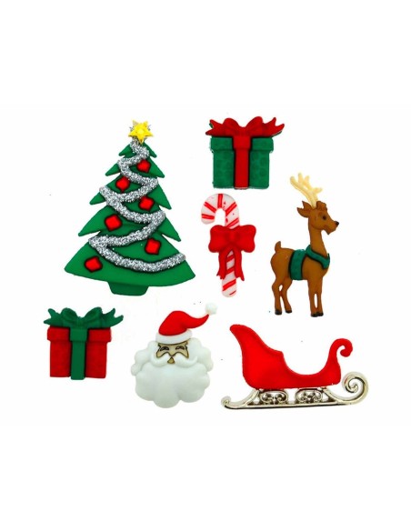 Botones decorativos Christmas Eve (7 uds) de Dress it up