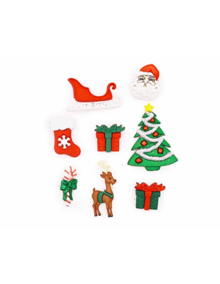 Botones decorativos Christmas Eve (7 uds) de Dress it up