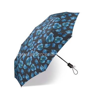 Paraguas plegable apertura automática "Flores azules... 2