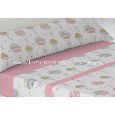 Sábanas invierno doralina infantiles "Globos rosa" de...
