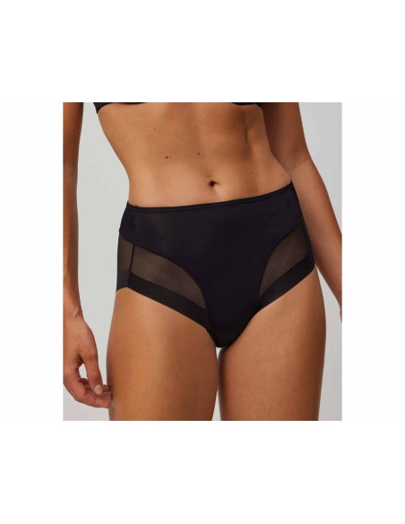 Braga alta efecto tanga 19602 de Ysabel Mora - NEGRO
