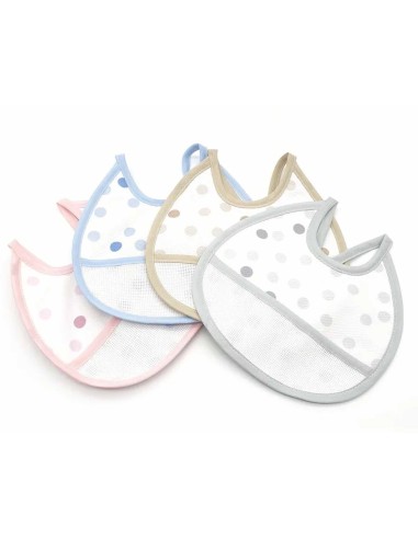 Babero piqué acolchado redondo para bordar...