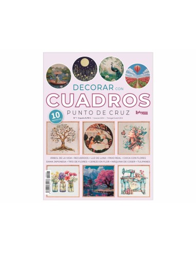 Revista "Decorar con cuadros punto de cruz nº 1"