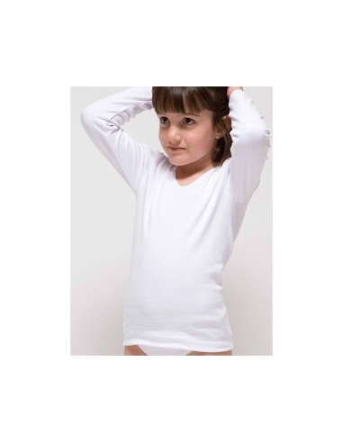 Camiseta interior algodón sin costuras niña manga larga 2320 de Rapife