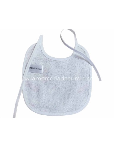 Babero para bordar "Animales" de Marbet - DETALLE TRASERO