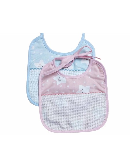 Babero para bordar "Estrellas felices" de Marbet