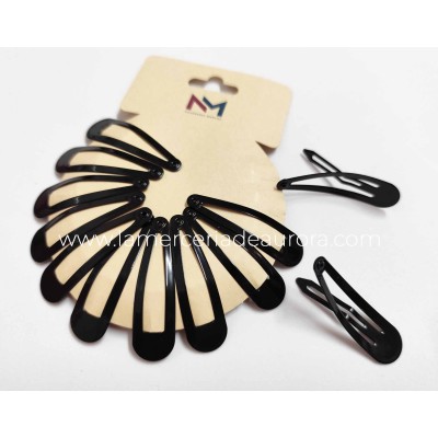 Rana clip pelo 5cm "Negro" (12 uds) de N.Marcos 2