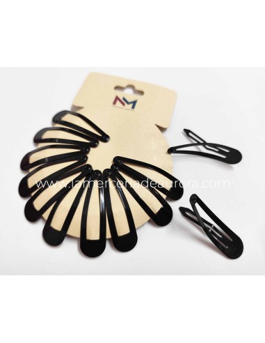 Rana clip pelo 5cm "Negro" (12 uds) de N.Marcos