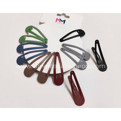 Rana clip pelo 5cm "Surtido Oscuro" (12 uds) de N.Marcos 2