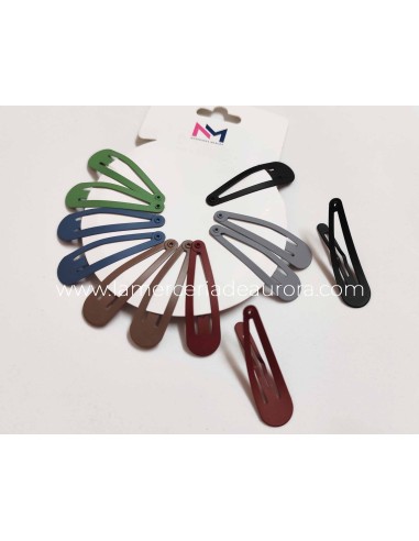 Rana clip pelo 5cm "Surtido Oscuro" (12 uds) de...