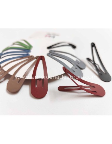 Rana clip pelo 5cm "Surtido Oscuro" (12 uds) de...