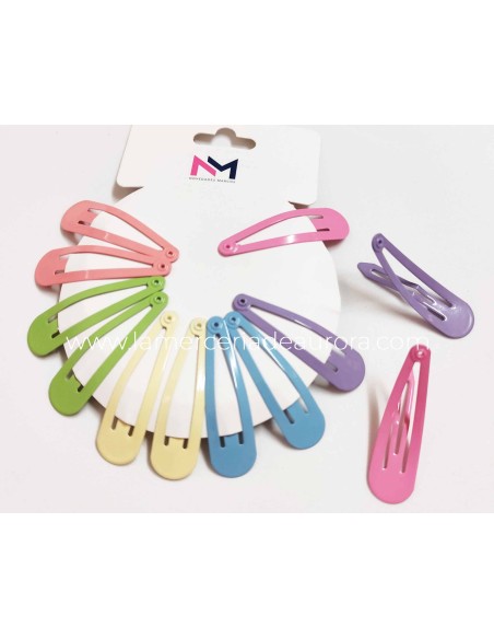 Rana clip pelo 5cm "Surtido Pastel" (12 uds) de N.Marcos