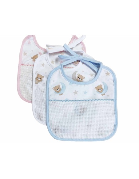 Babero para bordar "Ositos y lunas" de Marbet