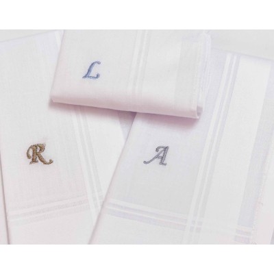 Estuche pañuelos caballero "Inicial bordada" de Guasch