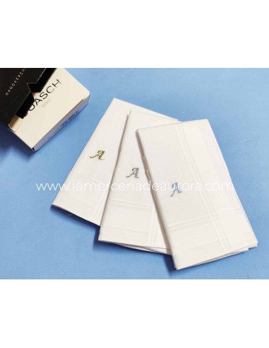 Estuche 3 pañuelos GUASCH - Letra A