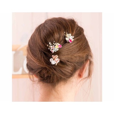 Pincho para recogidos "Flores mini con paniculata" (2... 2