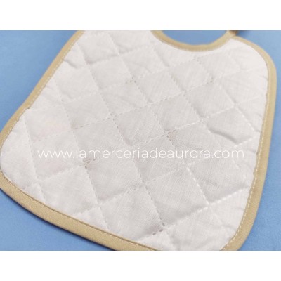 Babero piqué acolchado para bordar "Lunares" - 4 colores 2